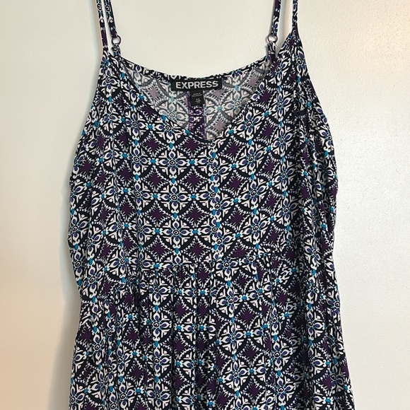 Express Blue and Purple Dress - Picture 3 of 7